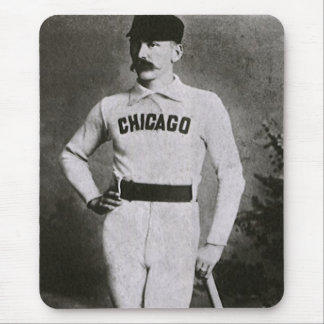 Vintage Photo, Sports Chicago Baseball Player Mouse Mat