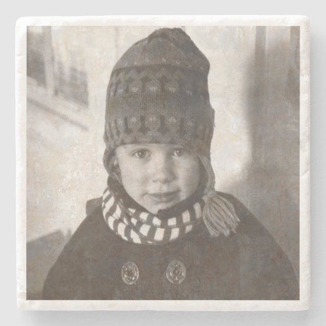 Vintage Photo Stone Coaster (Front)