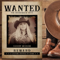 Vintage Photo Wanted Poster Bridesmaid Proposal
