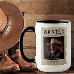 Vintage Photo Wanted Poster Funny Father's Day Mug<br><div class="desc">Retro,  vintage 1800s wanted poster funny Father's day mug with photo.  Personalise it with your own text and a photograph of your dad.</div>