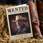 Vintage Photo Wanted Poster Funny Father's Day Thank You Card<br><div class="desc">Retro,  vintage 1800s wanted poster funny Father's day card with photo.  Personalise it with your own text and a photograph of your dad.</div>