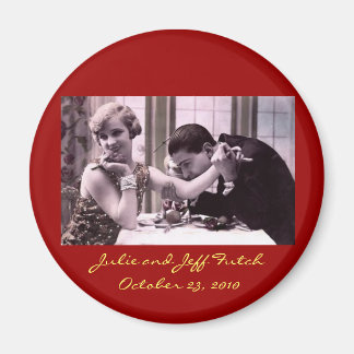 vintage photo wedding magnet