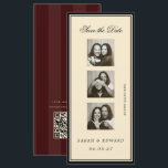 Vintage Photobo Editorial Photo Strip<br><div class="desc">A timeless and elegant save the date inspired by vintage photobooth strips and editorial wedding stationery. Featuring a vertical photo layout with refined typography and a minimal luxury aesthetic, this design is perfect for couples who love classic romance and understated sophistication. Perfect for: • Editorial-style wedding photography lovers • Elegant...</div>