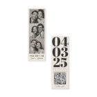 Vintage Photobooth Bookmark Qrcode Save the Date