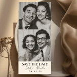 Vintage Photobooth Typography Qrcode Save the Date Invitation<br><div class="desc">Vintage Photobooth Typography Qrcode Save the Date Capture the essence of timeless elegance with our Retro Photo Booth Black and White Save the Date Cards! Perfect for announcing your special day in style, these cards combine vintage charm with modern flair. Featuring classic black and white tones reminiscent of old Hollywood...</div>