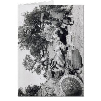 Vintage photograph Edwardian picnic on the beach