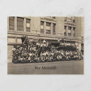 Vintage Photograph Moving New Address Postcard
