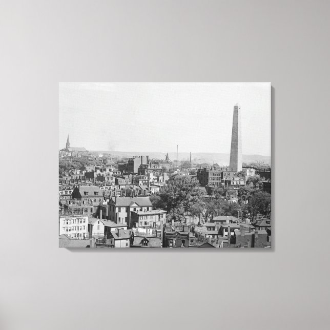 Vintage Photograph of Charlestown Massachusetts Canvas Print (Front)