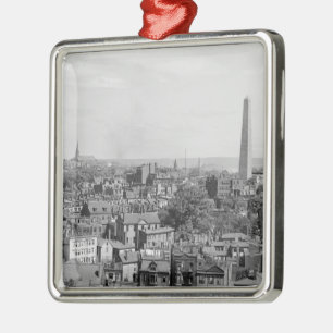 Vintage Photograph of Charlestown Massachusetts Metal Tree Decoration