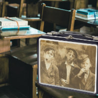 Vintage photograph of newsies smoking cigars