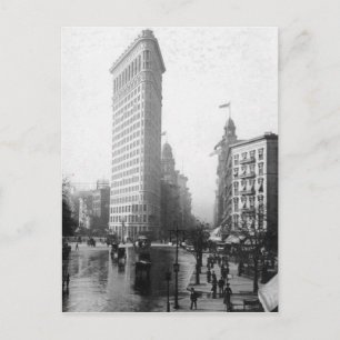 Vintage Photograph of the Flatiron Building NYC Postcard