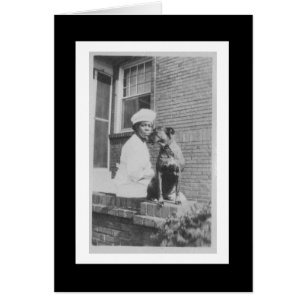 Vintage Photograph Woman and Dog