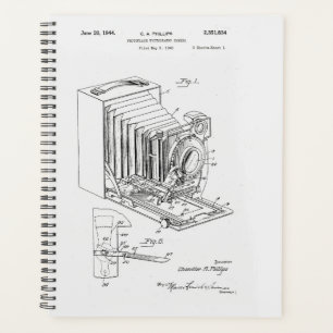 Vintage Photographic camera patent Planner