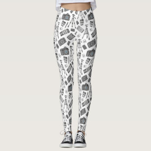 Vintage Photography Equipment Pattern Leggings