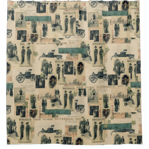 Vintage Photos 19th Century Collage Shower Curtain