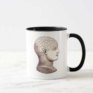 Vintage Phrenological Brain Sectional Coffee Mug