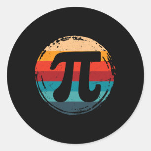Vintage Pi 3.14 Pi Number Symbol Math Science Classic Round Sticker