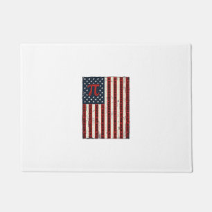 Vintage Pi American Flag Math Teacher Shirt Design Doormat
