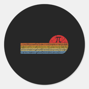 Vintage Pi Day 3.14 - Funny Math Teacher Student G Classic Round Sticker
