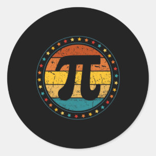 Vintage Pi Day Funny Math Teachers Happy Pi Day Wo Classic Round Sticker