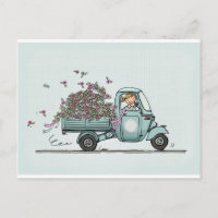 Vintage Piaggio Pick Up with flowers