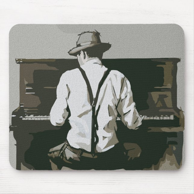 Vintage Pianist in Harmony Mouse Mat (Front)