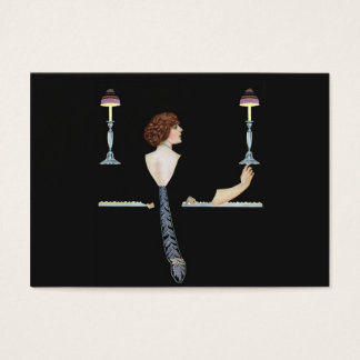 Vintage Piano Girl Gift Tag
