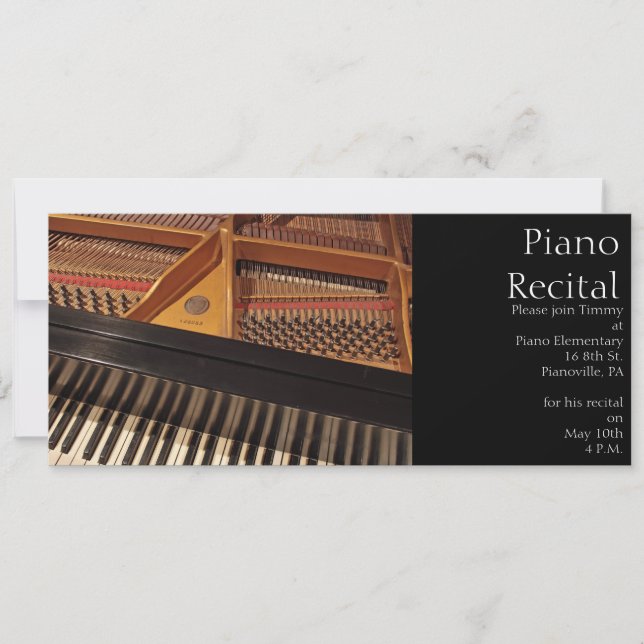 Vintage Piano Invitation (Front)