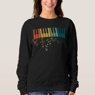 Vintage Piano Keyboard Musical Musician Pianist Sweatshirt