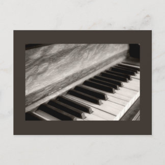 Vintage Piano Keys Photograph Postcard