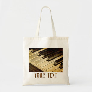 Vintage Piano Keys Tote Bag