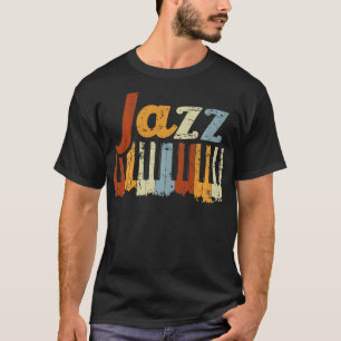 Vintage Piano Musical Instrument Jazz Piano Keys P T-Shirt