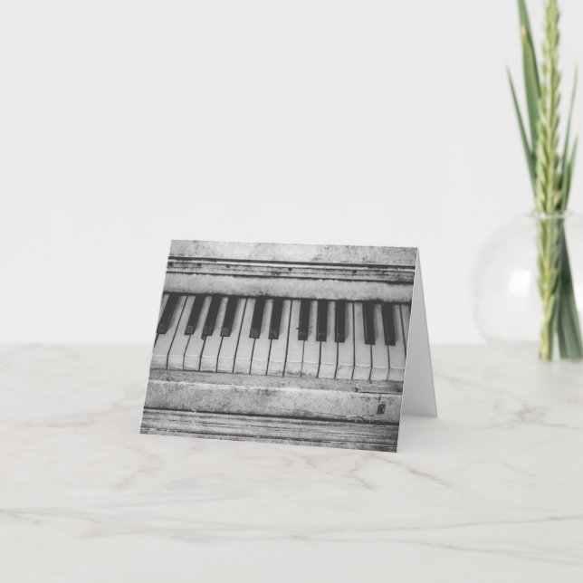 Vintage Piano Note Card (Front)