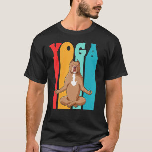 Vintage Pibull Yoga Figurines  For Dog Yoga T-Shirt