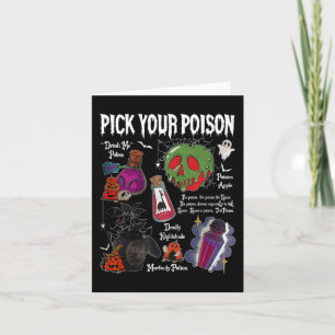 Vintage Pick Your Poison Halloween Party Spooky  Card