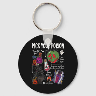 Vintage Pick Your Poison Halloween Party Spooky  Key Ring