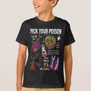 Vintage Pick Your Poison Halloween Party Spooky T-Shirt