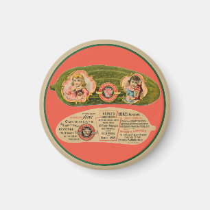Vintage pickle food label kitchen magnet