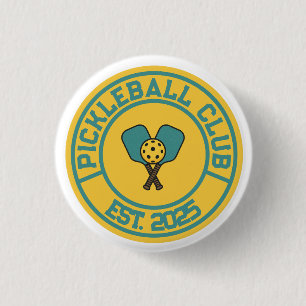Vintage Pickleball Club Est. 2024 Emblem 3 Cm Round Badge