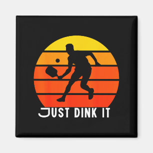 Vintage pickleball dink player old man grandpa mom magnet