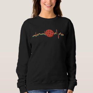 Vintage Pickleball Heartbeat For Player Fan Mens B Sweatshirt