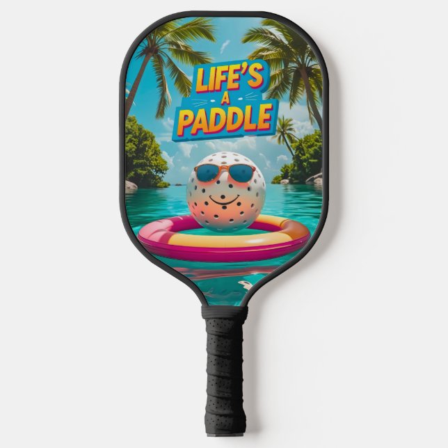 Vintage Pickleball Travel Poster Pickleball Paddle (Front)
