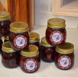 Vintage Pickled Beets Dated Custom Label Dark