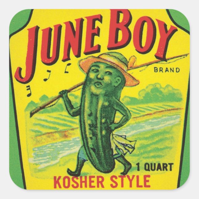 Vintage Pickles Food Product Label (Front)