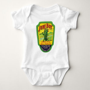 Vintage Pickles Food Product Label Baby Bodysuit
