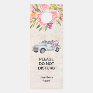 Vintage Pickup Truck Do Not Disturb Door Hanger