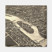 Vintage Pictorial Map of Aurora Illinois (1882)