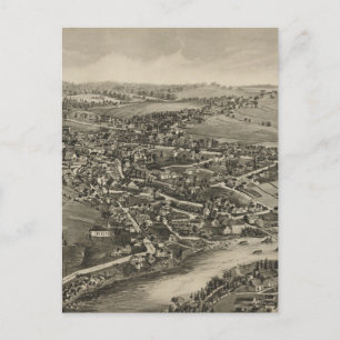 Vintage Pictorial Map of Caribou Maine (1893) Postcard