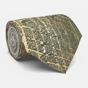 Vintage Pictorial Map of Chicago (1868) Tie