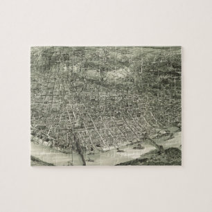 Vintage Pictorial Map of Cincinnati (1900) Jigsaw Puzzle